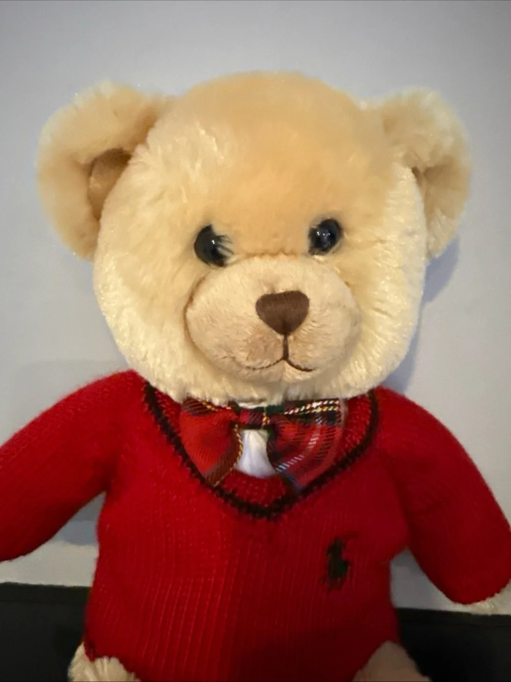 Ralph Lauren Tan Plush Bear with Red Label Accent